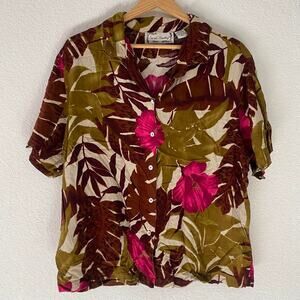 Vintage Floral Button-Up Shirt